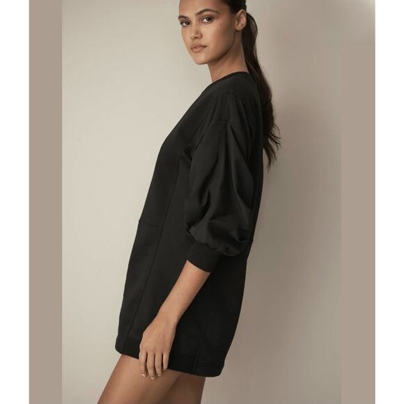 Anthropologie Daily Practice Mini Dress Tunic Top Sz Large Black Pullover $118 - Picture 2 of 16